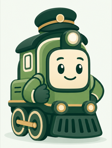 Choo, FinChoo's friendly green locomotive guide